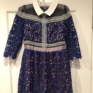 Blue Lace Dress sz 12/14